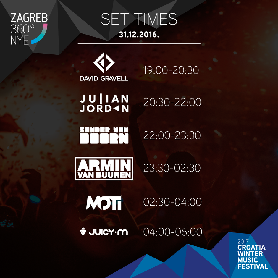 Armin Van Buuren set times