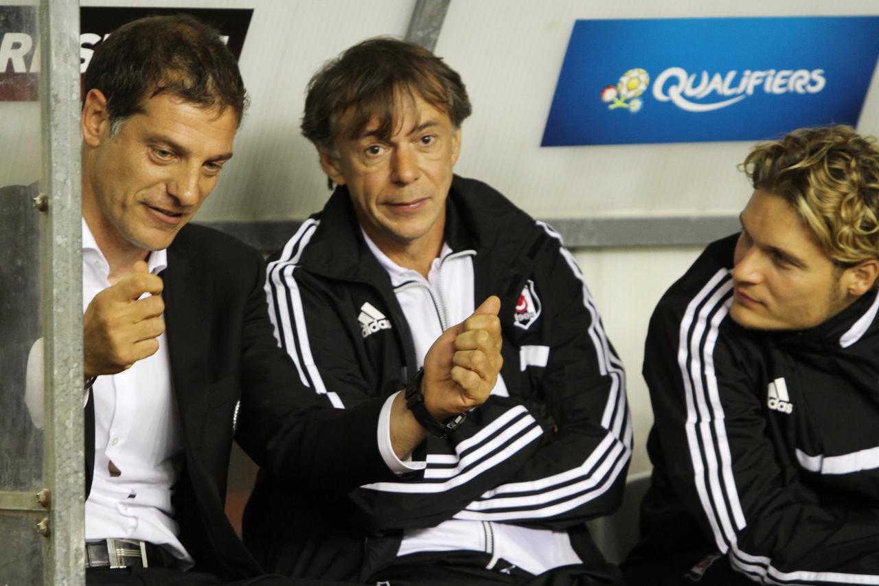 10.10.2013., stadion Poljud, Split - Prijateljska nogometna utakmica izmedju HNK Hajduk - Besiktas J.K. Slaven Bilic, Nikola Jurcevic. Photo: Ivana Ivanovic/PIXSELL
