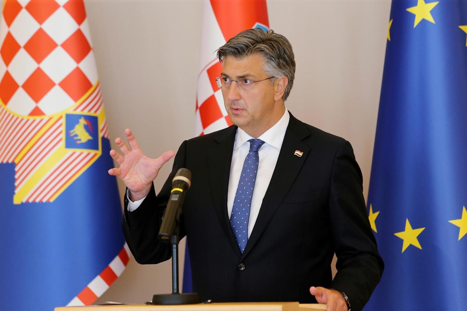 16.07.2020.,Zagreb - Konferencija za medije nakon sto je Andrej Plenkovic predao 76 potpisa predsjedniku Zoranu Milanovicu kao mandatar nove Vlade. Photo: Dalibor Urukalovic/PIXSELL