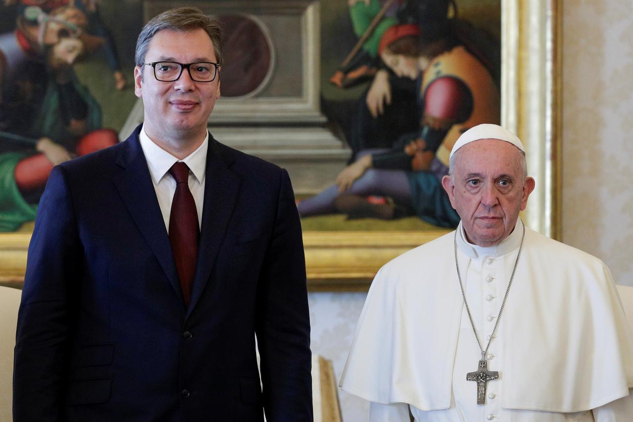 Aleksandar Vučić i papa Franjo