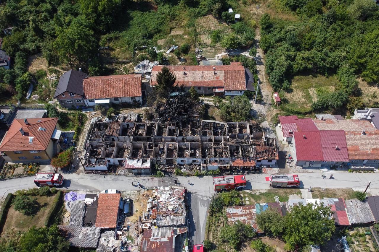 Sarajevo: Pogled iz zraka na stambeni kompleks kojeg je uništio požar