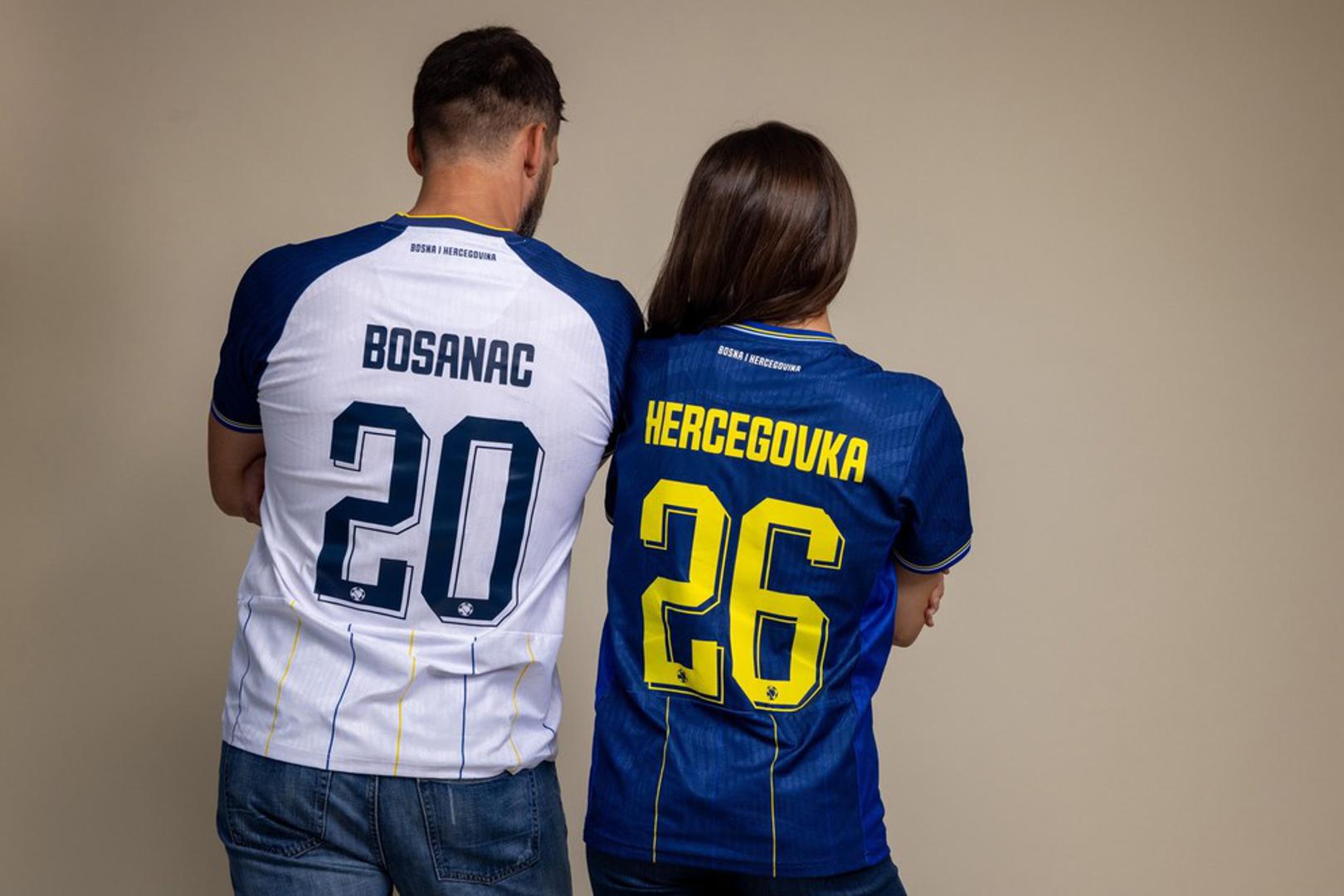 BiH će nove dresove prvi put nositi 29. svibnja protiv Sjeverne Makedonije, a na Svjetskom prvenstvu igrat će protiv Kanade, Švicarske i Katara.