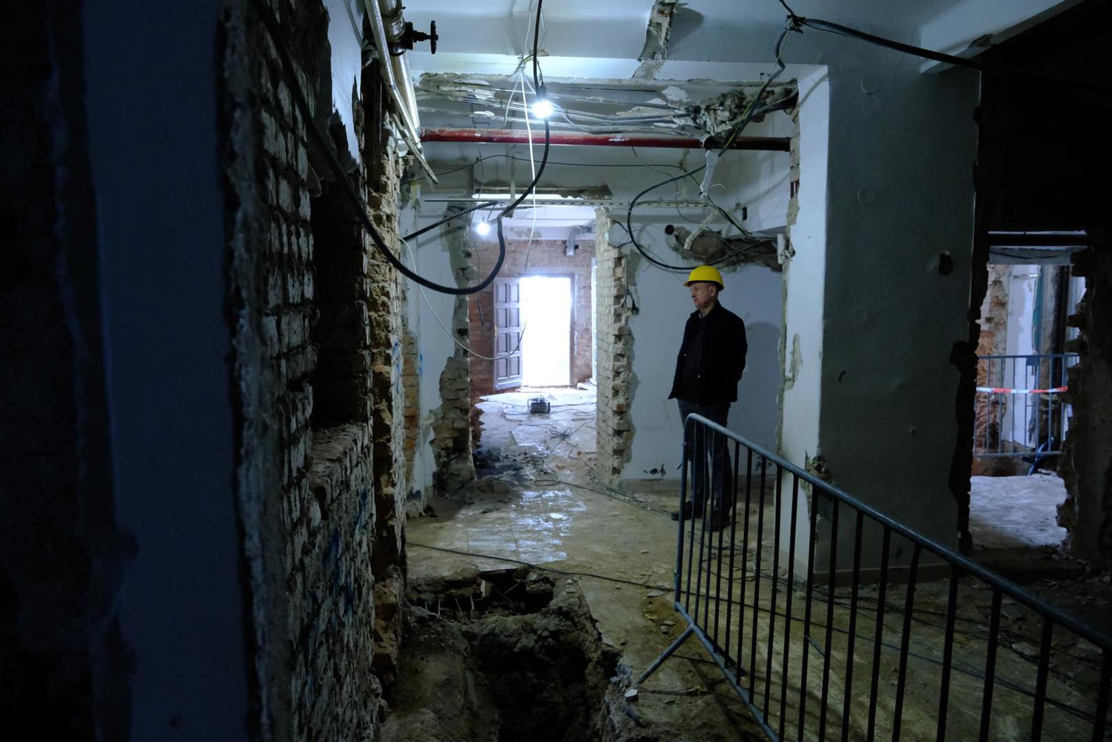 22.03.2023., Zagreb - Na Medicinskom fakultetu odrzana je konferencija za medije na temu “Projekt obnove objekata stradalih u potresu 2020”. Vrsi se cjelovita obnova zgrade gdje se nalaze katedre Anatomije i klinicke anatomije, Temeljne i klinicke farmakologije te Sudska medicina i DNA laboratorij. Photo: Slaven Branislav Babic/PIXSELL