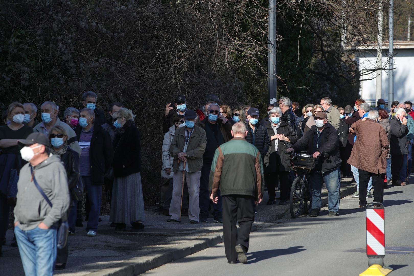 23.02.2021., Zagreb - Hrvatski zavod za javno zdravstvo organizirao je punkt na Mihaljevcu za cijepljenje gradjana protiv covida-19. Photo: Sanjin Strukic/PIXSELL