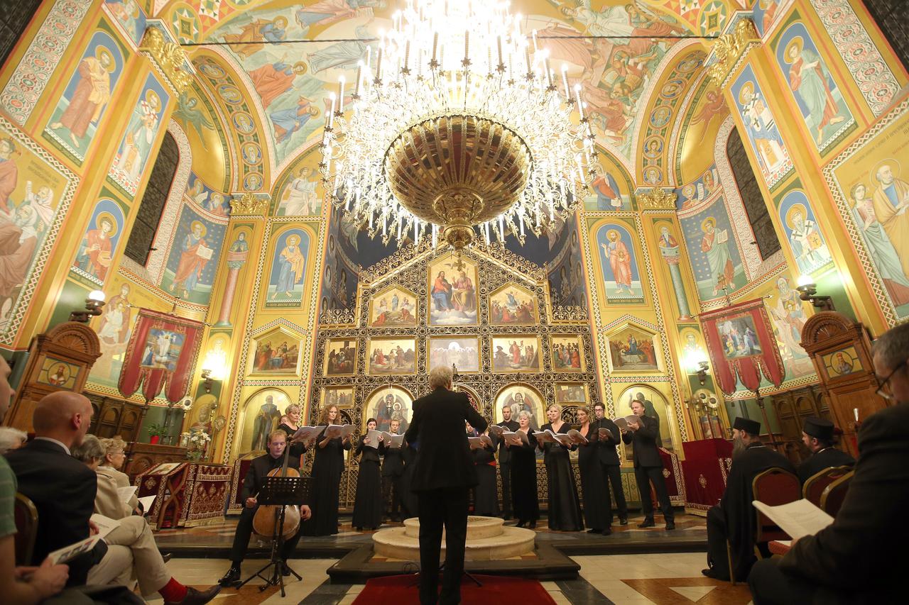 20.10.2014., Saborna pravoslavna crkva, Zagreb - Koncert danskog komornog zbora Mogens Dahl uz pratnju violoncelista Toke Moldrupa.  Photo: Robert Anic/PIXSELL