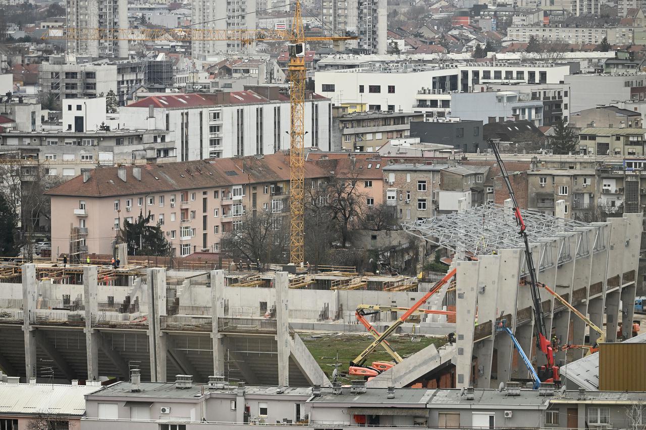 Zagreb: Pogled na stadion Kranjčevićeva