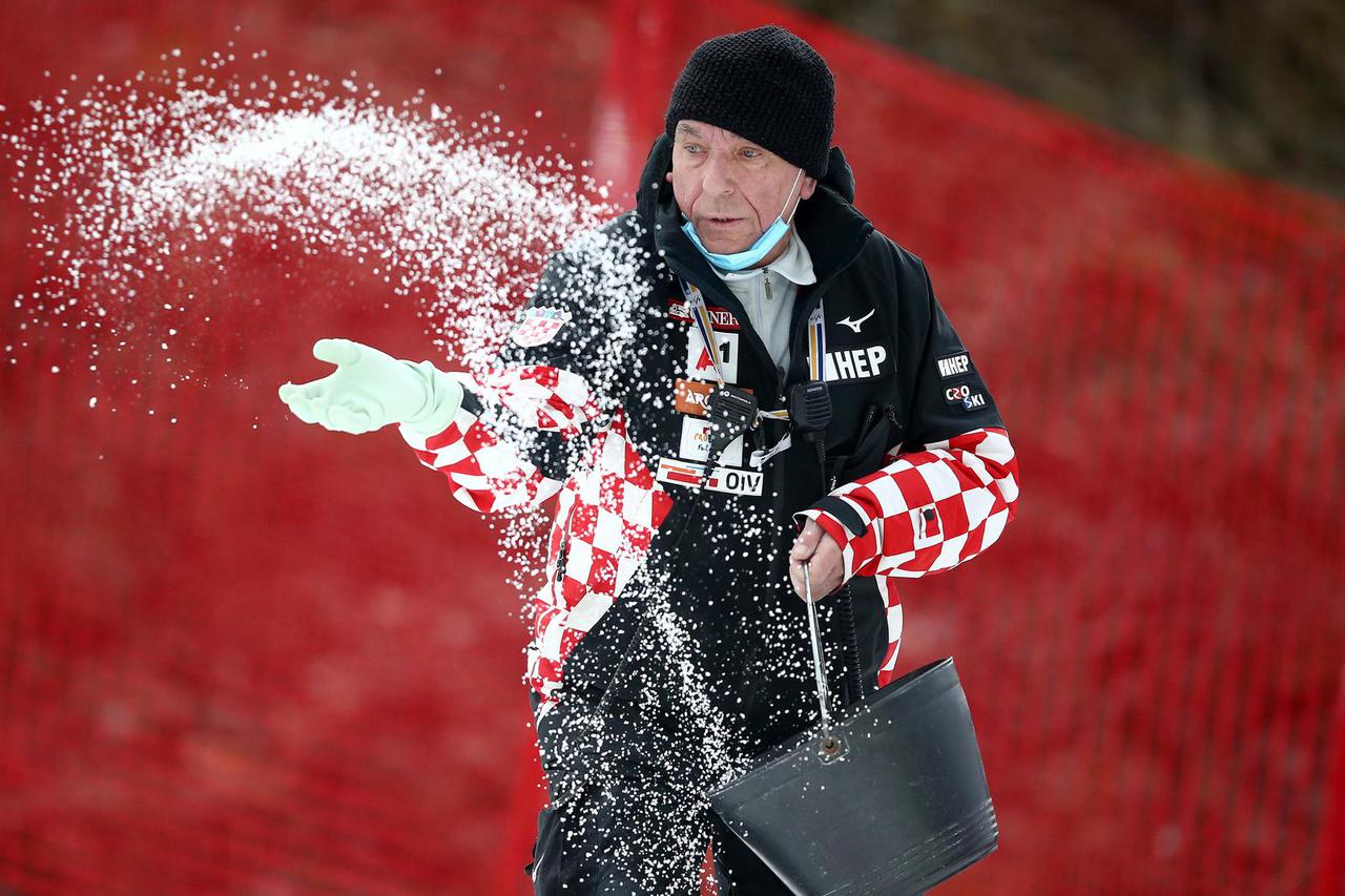 Zagreb: Pripreme za prvu vožnju muškog slaloma Audi FIS Svjetskog skijaškog kupa