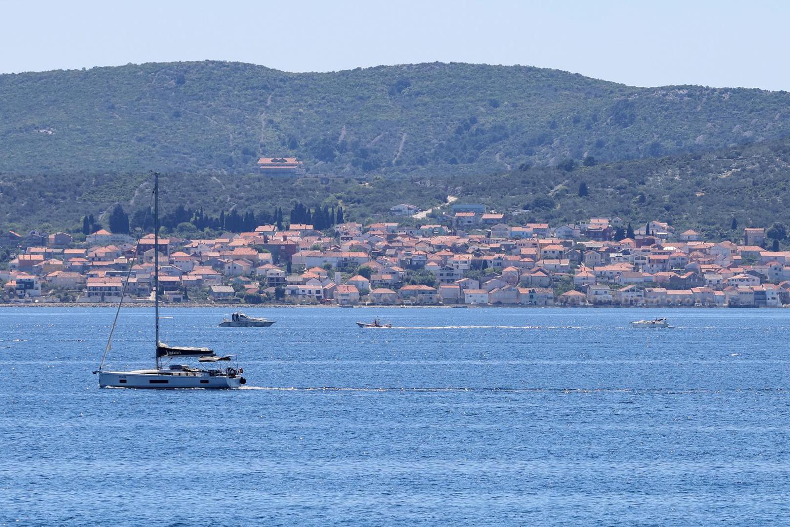 30.04.2025., Zadar - Mjesto na kojem je doslo do sudara trajekta i jedrilice Photo: Sime Zelic/PIXSELL