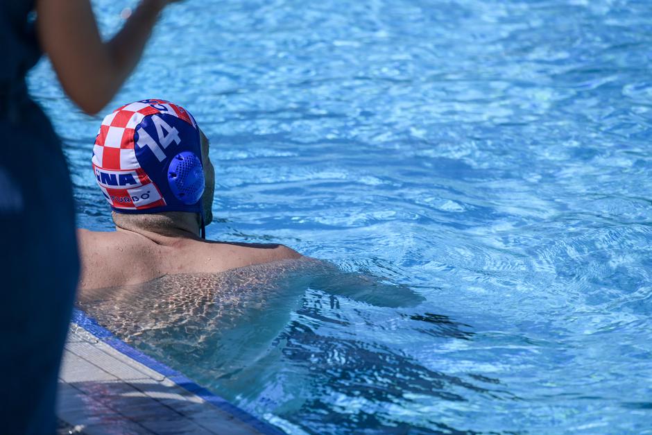 Hrvatska vaterpolo reprezentacija na treningu prije odlaska na svjetsko prvenstvo u Mađarsku