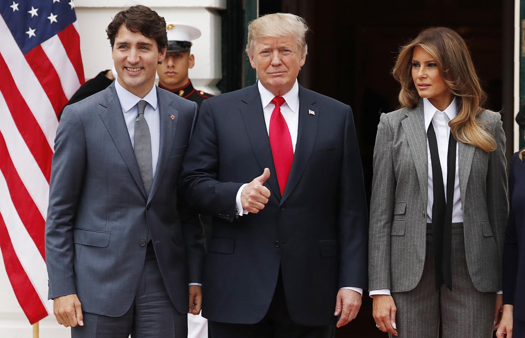 Donald i Melania Trump ugostili su u Bijeloj kući kanadskog premijera Justina Trudeaua i njegovu suprugu. 