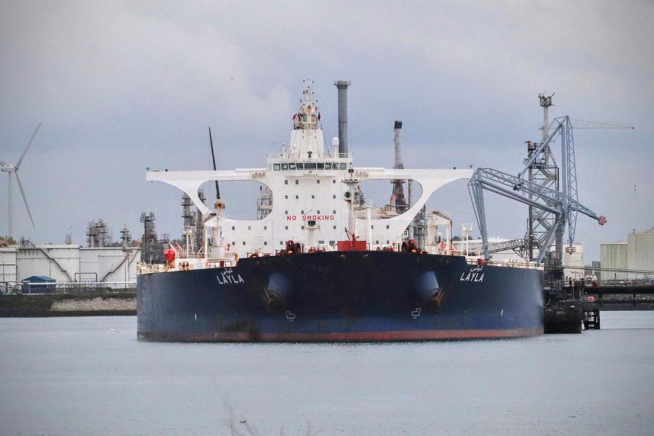 A handout image of oil tanker Layla in Rotterdam