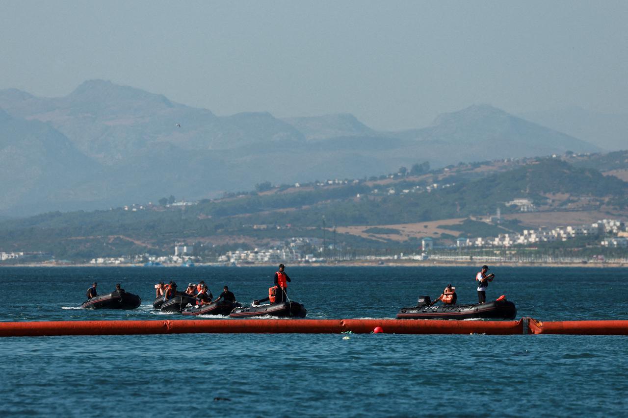 FILE PHOTO: Mass crossings of migrants on foot and by sea from Morocco into Spanish territory, in Ceuta