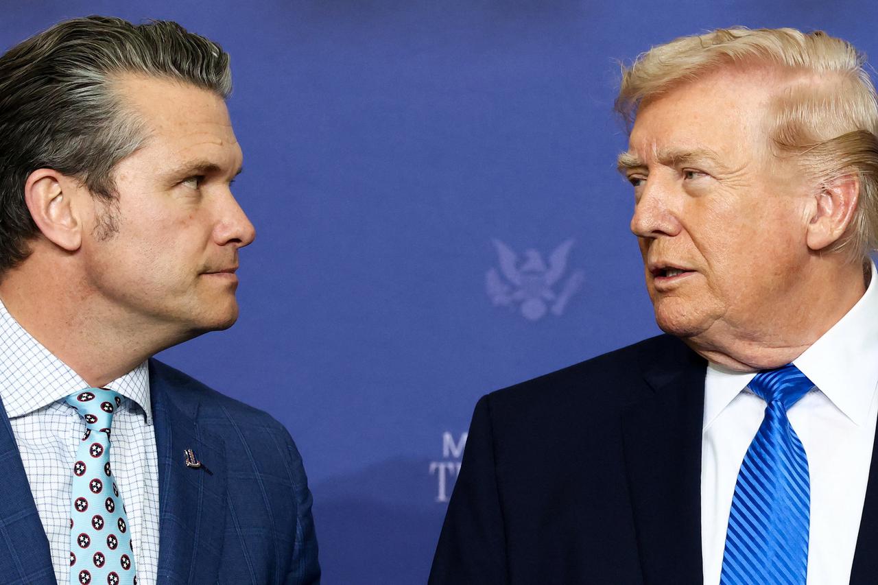 U.S. President Donald Trump attends a roundtable on public safety at Memphis Air National Guard Base