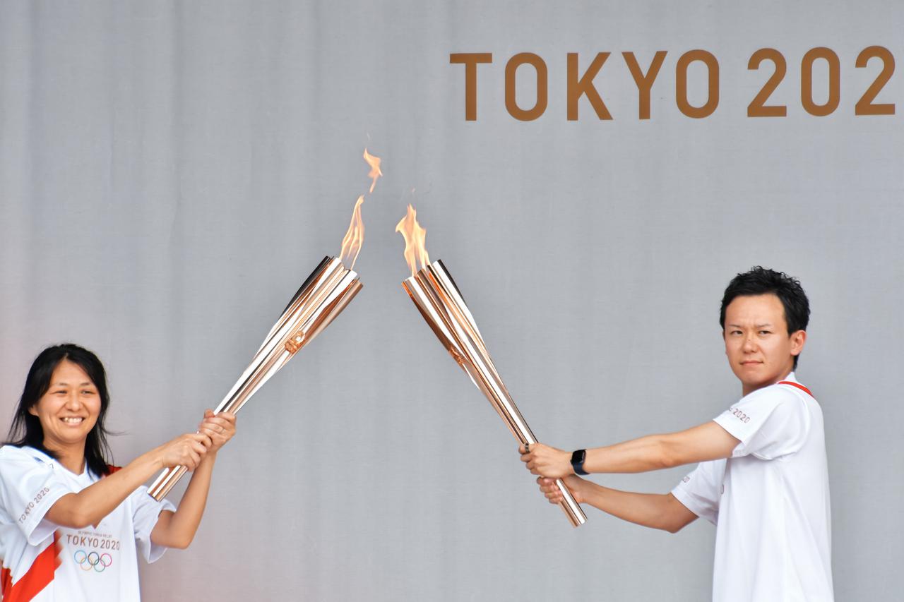 Tokyo 2020 Olympic Torch Relay in Kanagawa