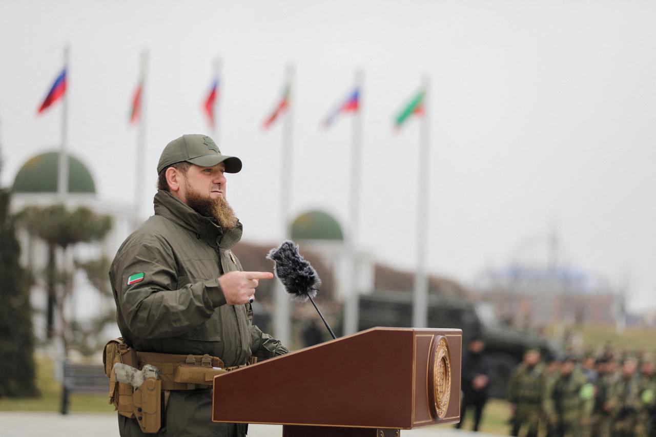 Head of the Chechen Republic Ramzan Kadyrov makes an address in Grozny