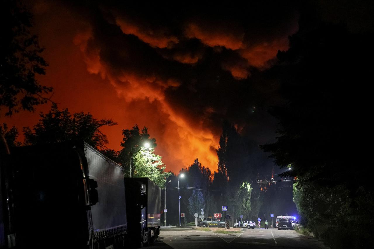Russian missile strike in Kyiv region