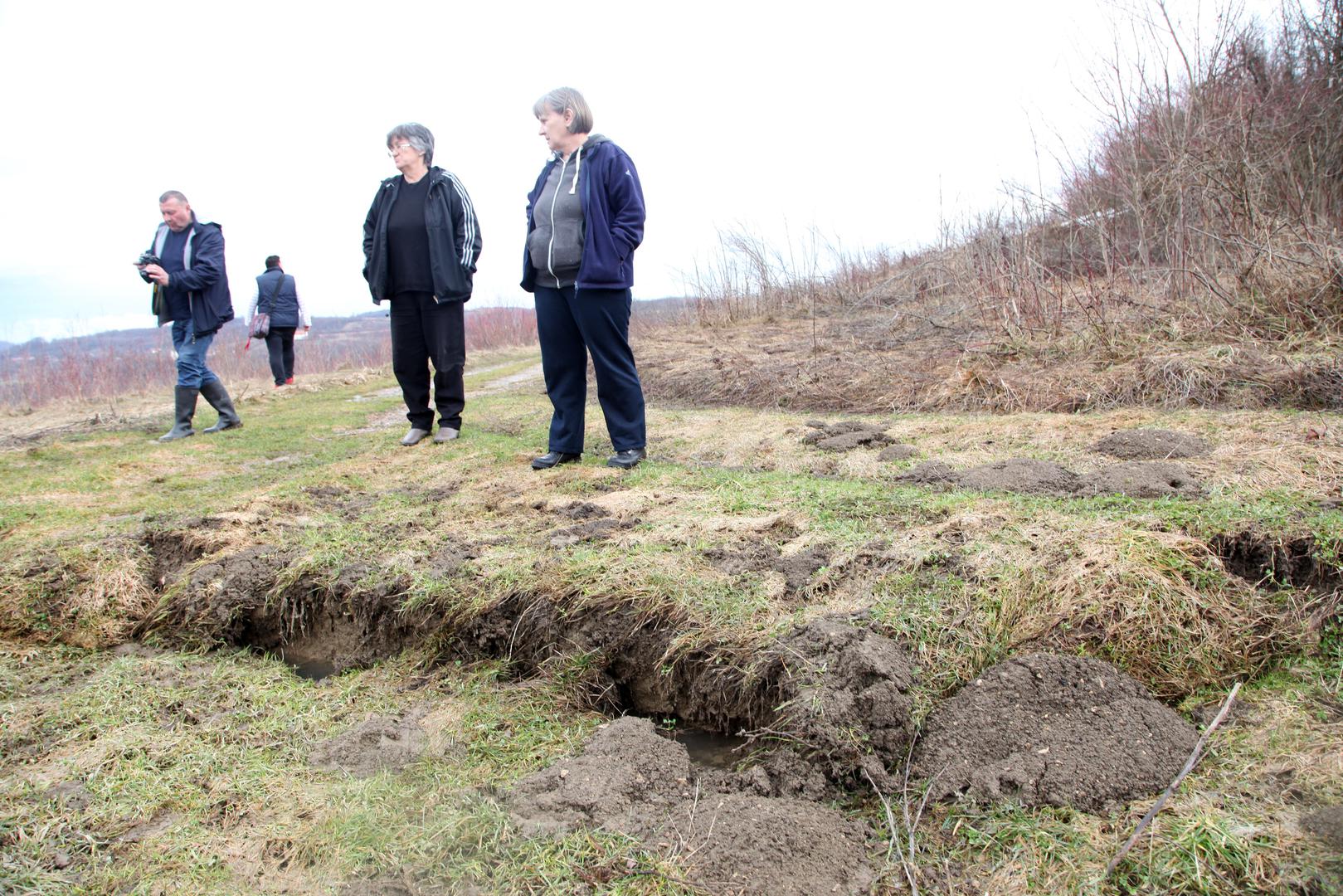 Novo klizište pojavilo se na području Sisačko-moslavačke županije, u blizini Petrinje