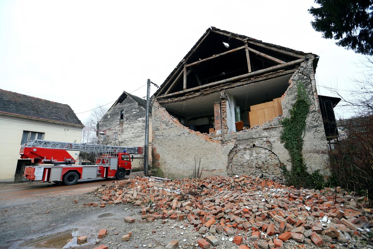 Aftermath of an earthquake in Croatia