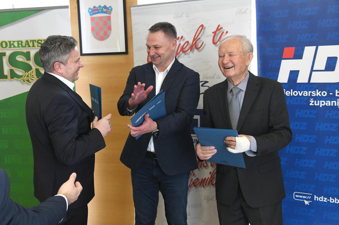 Bjelovar: HDZ potpisao koalicijski sporazum sa HSU-om i Demokratskim HSS-om 