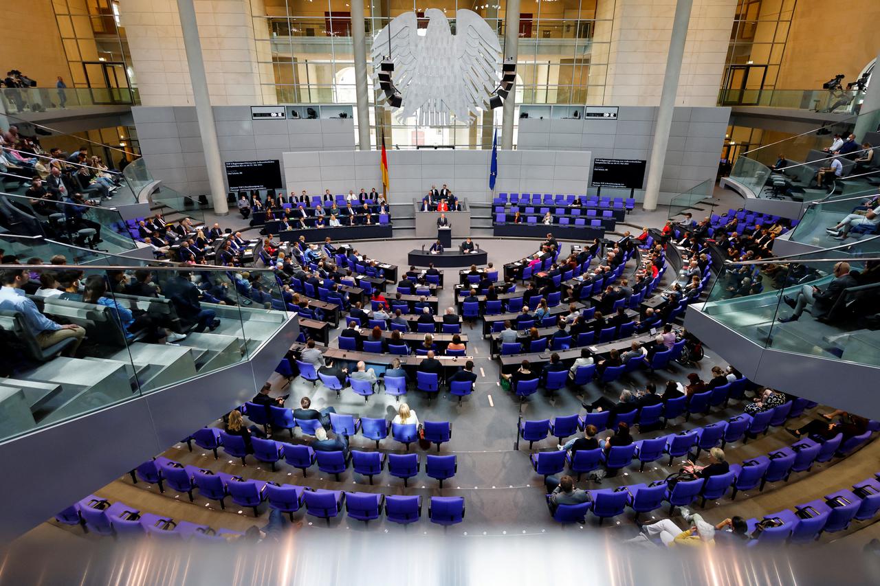 German lower house of parliament session, in Berlin