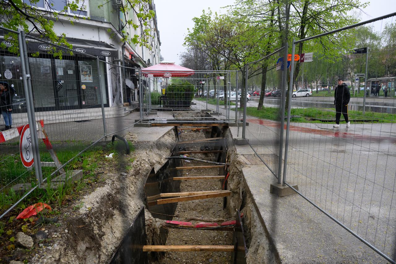 Zagreb: Radovi u Ulici Ivane Brlić Mažuranić u Malešnici