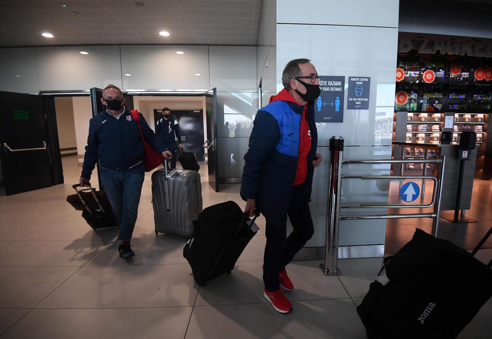 26.01.2021., Zracna luka dr. Franjo Tudjman, Zagreb - Hrvatska rukometna reprezentacija vratila se nakon ispadanja iz Svjetskog prvenstva u Egiptu. Lino Cervar. 
Photo: Marko Lukunic/PIXSELL