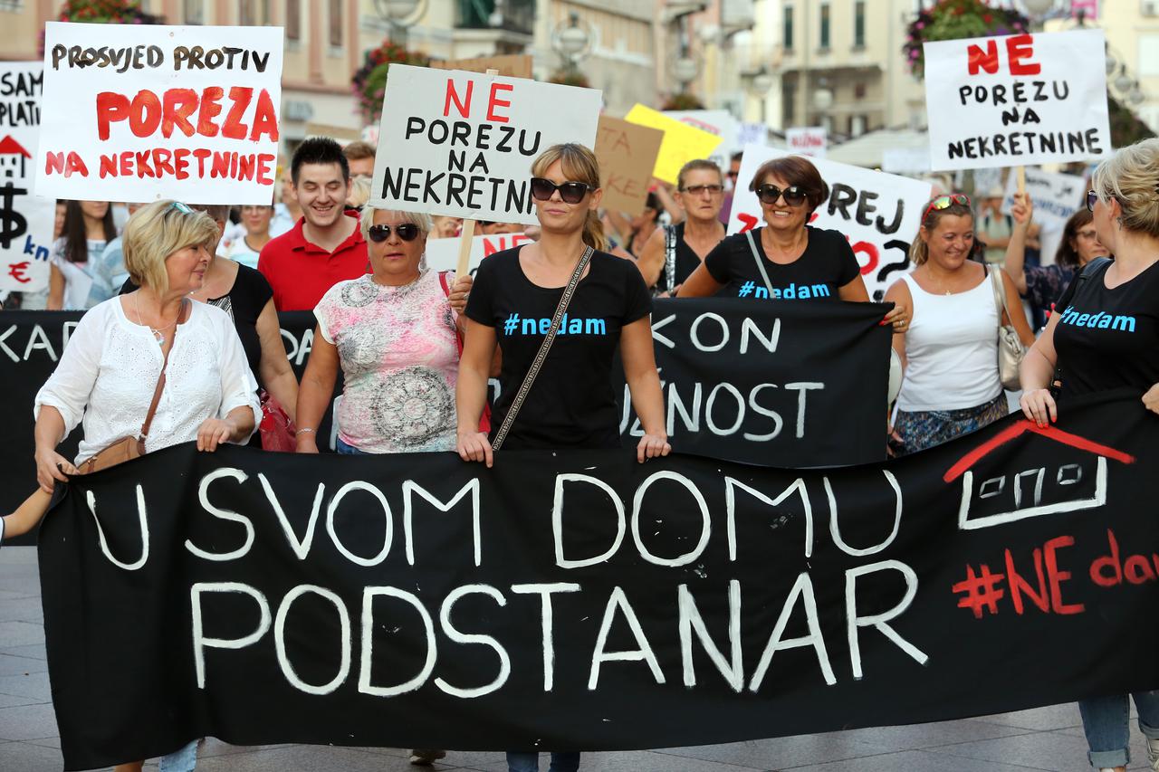 Rijeka: Prosvjed protiv uvođenja poreza na nekretnine