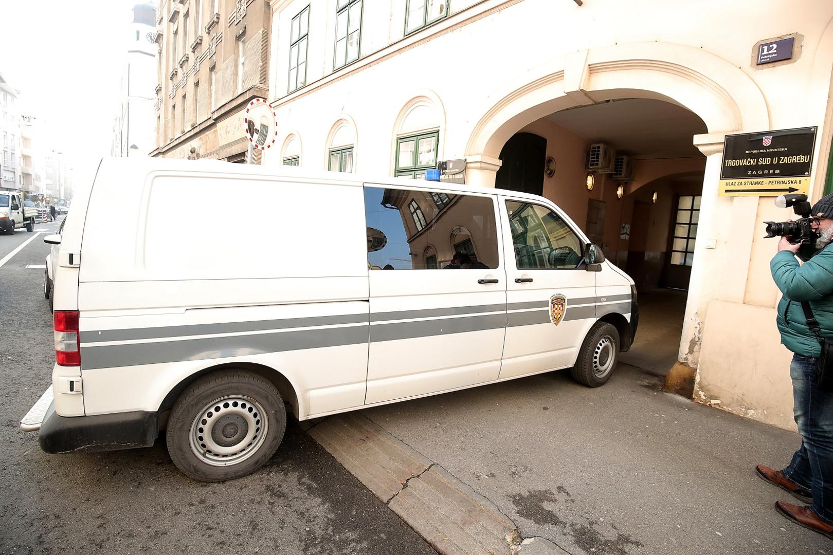 18.2.2021., Zagreb - Dolazak i odlazak na Zupanijski sud na rociste za istrazni zatvor uhicenih oko afere stecajni upravitelj. Photo: Goran Stanzl/PIXSELL