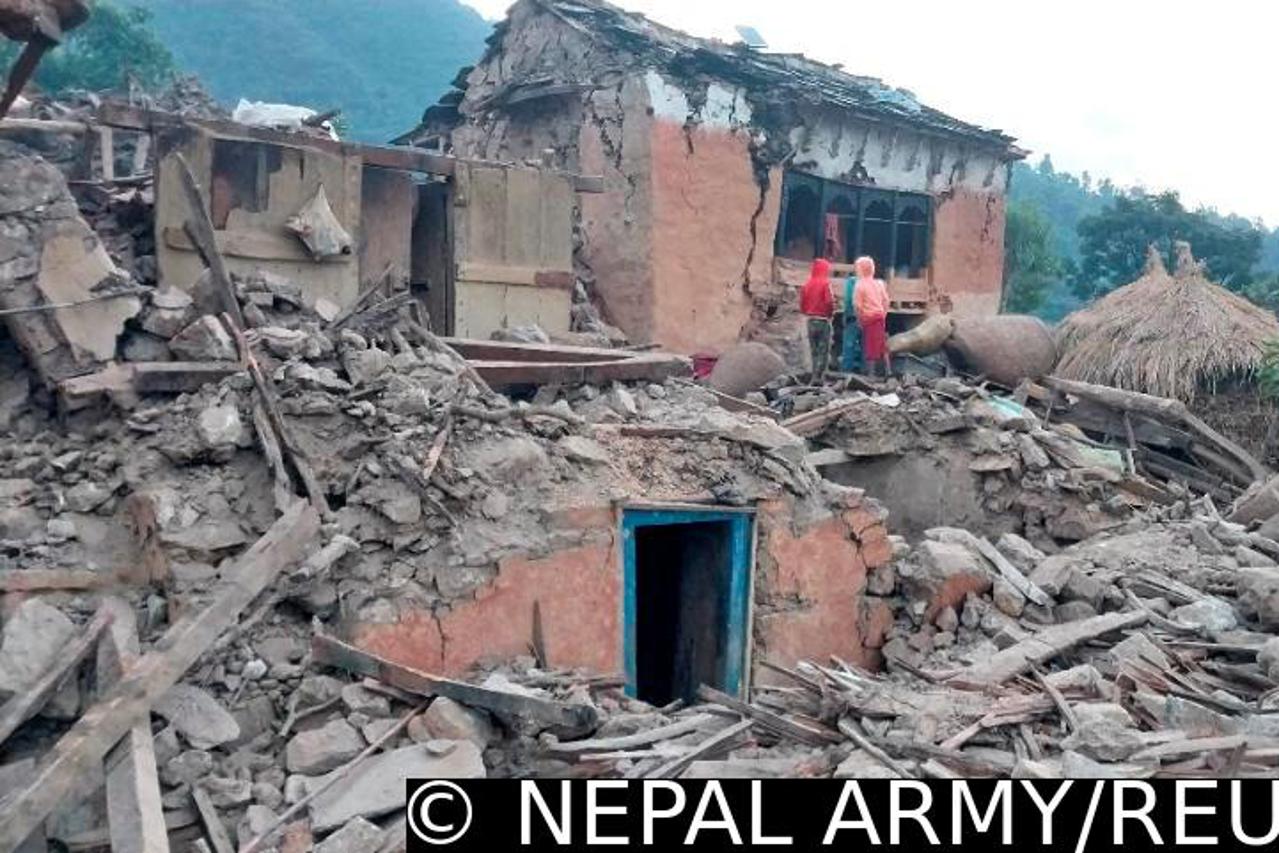 An earthquake strikes Nepal