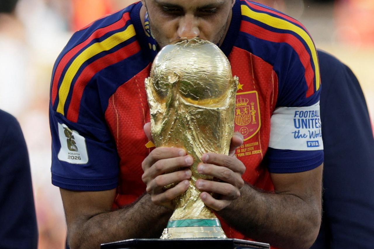 U.S. President Trump attends the FIFA World Cup 2026 Final between Spain and Argentina at New York New Jersey Stadium