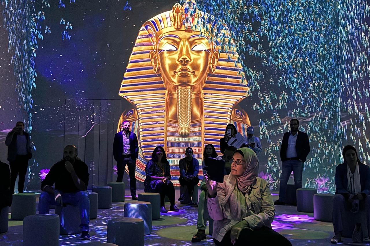 EGYPT-GIZA-GRAND EGYPTIAN MUSEUM-IMMERSIVE EXHIBITION-TUTANKHAMUN