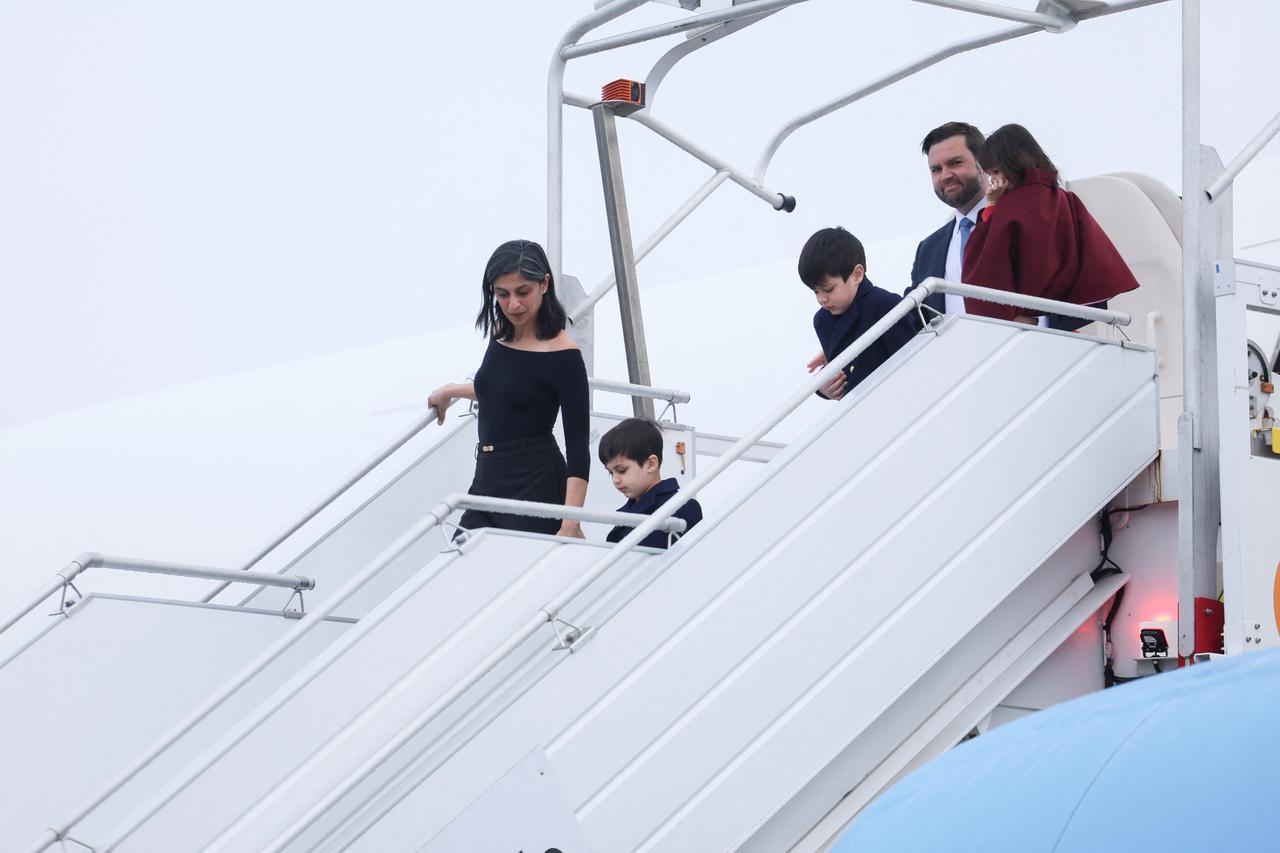 U.S. Vice President JD Vance arrives at Paris Orly Airport