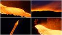 Mount Etna erupts, painting the night sky with lava