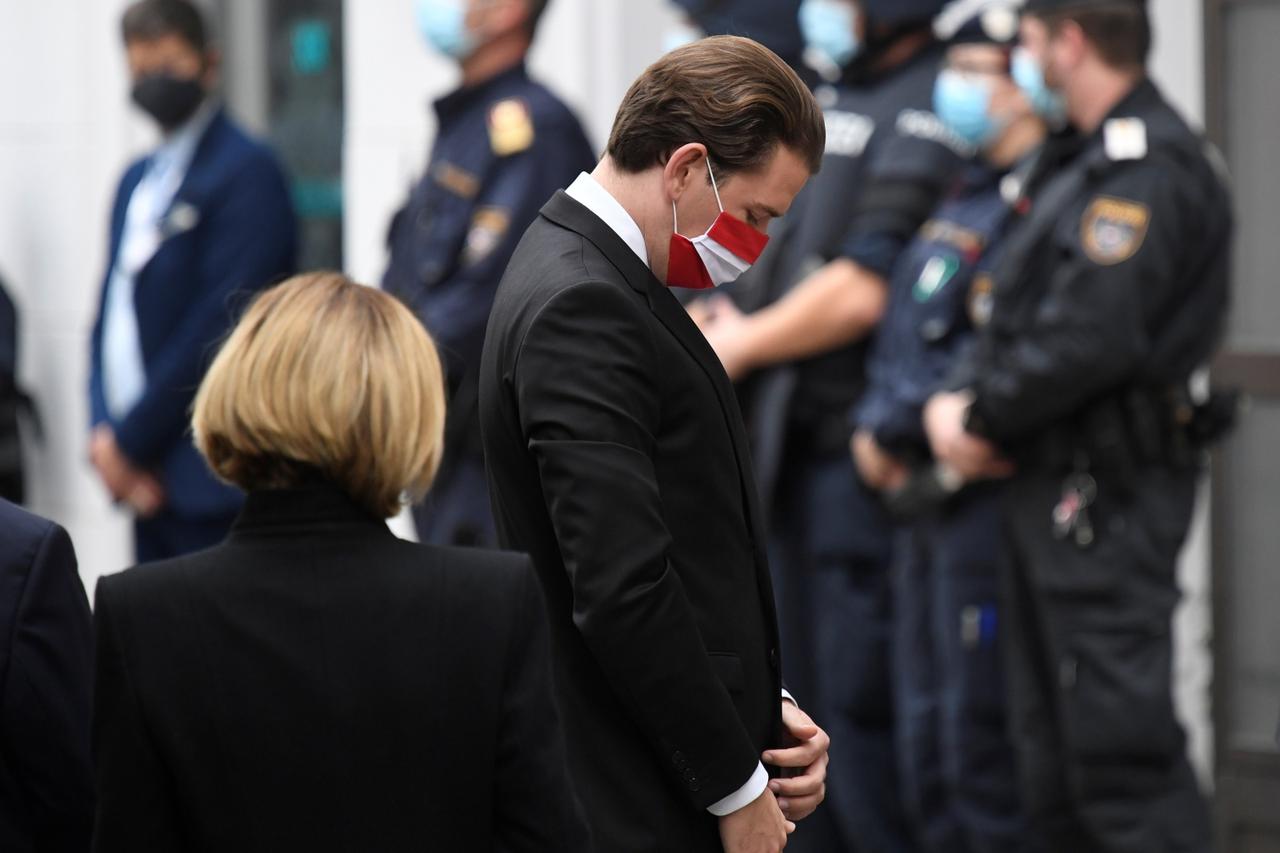 Wreath laying ceremony after gun attack in Vienna