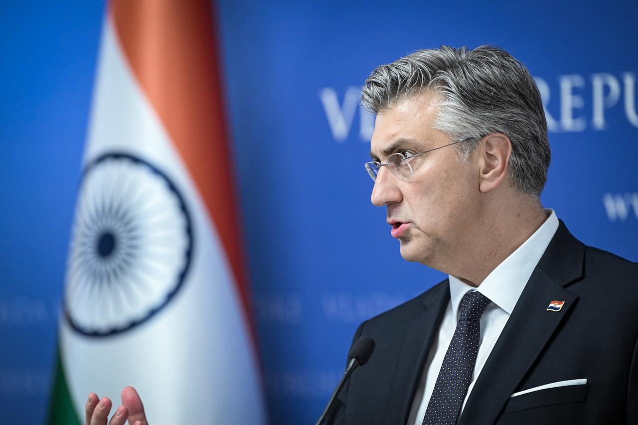 Zagreb: Andrej Plenković i Narendra Modi nakon zajedničkog sastanka obratili se medijima