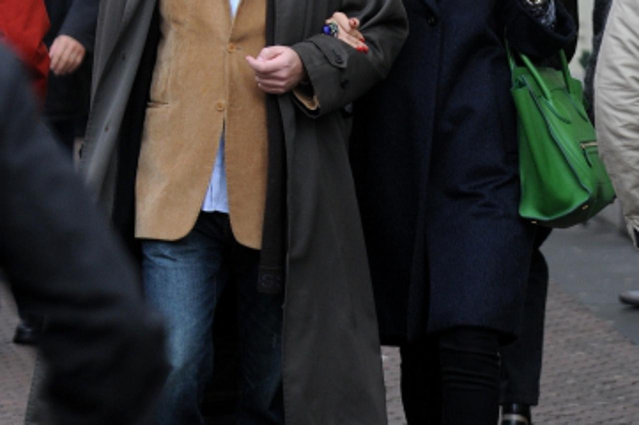 '08.01.2011., Zagreb - Jadranko Prlic i kcer Matea secu Cvjetnim trgom u pratnji tjelohranitelja.  Photo: Anto Magzan/PIXSELL'