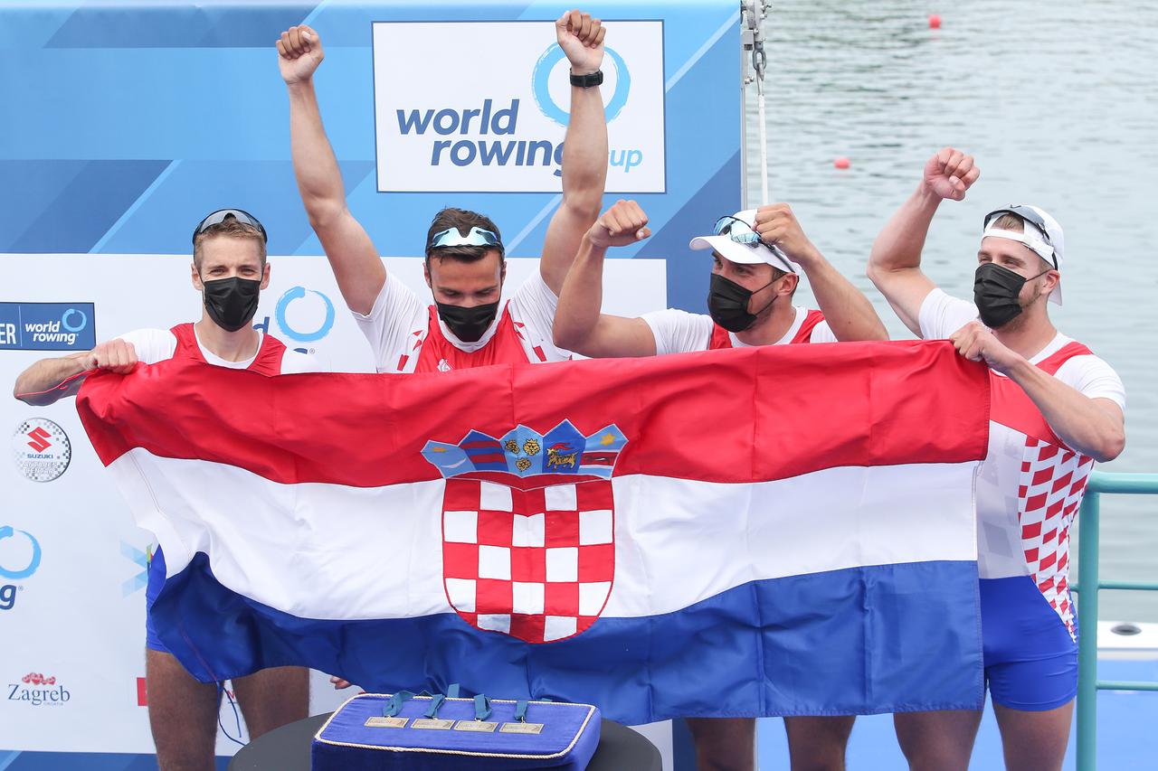Zagreb: Hrvatski četverac osvojio broncu na Svjetskom veslačkom kupu na Jarunu