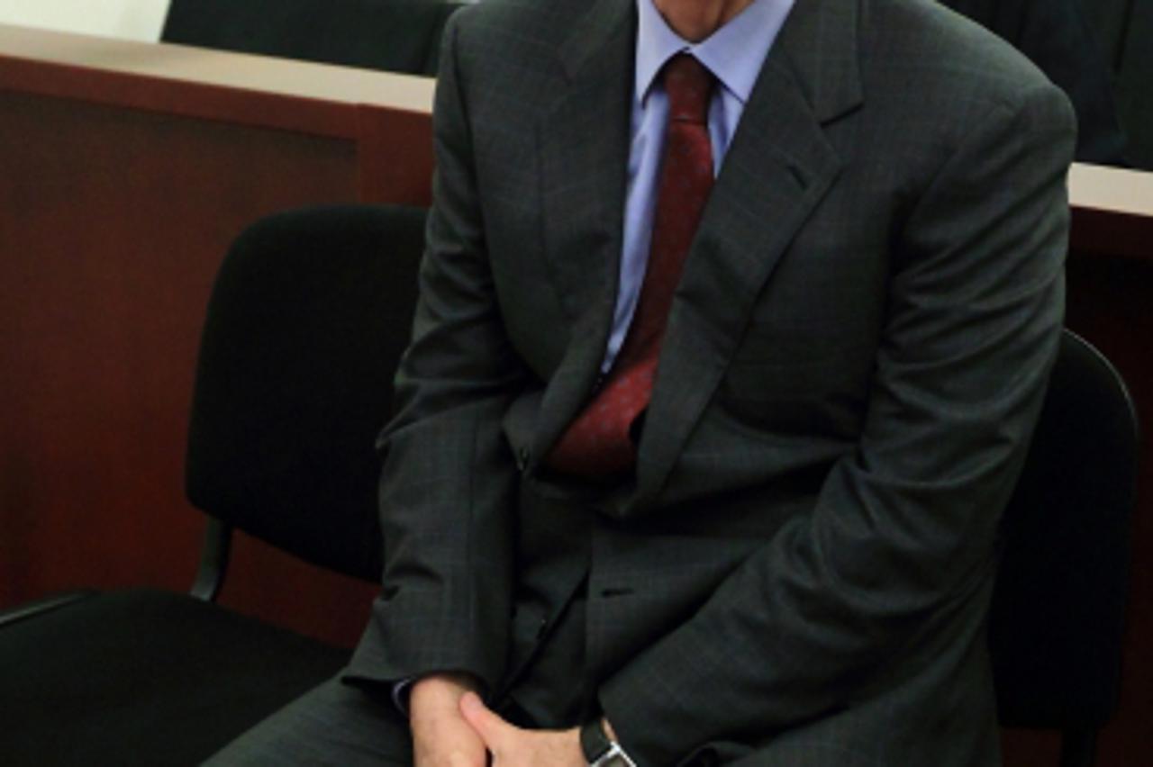'08.03.2012., Zagreb - Nastavak sudjenja bivsem premjeru Ivi Sanaderu, optuzenom za ratno profiterstvo u slucaju Hypo i primanja mita od celnika MOL-a na Zupanijskom sudu. Robert Jezic vlasnik DIOKIA 