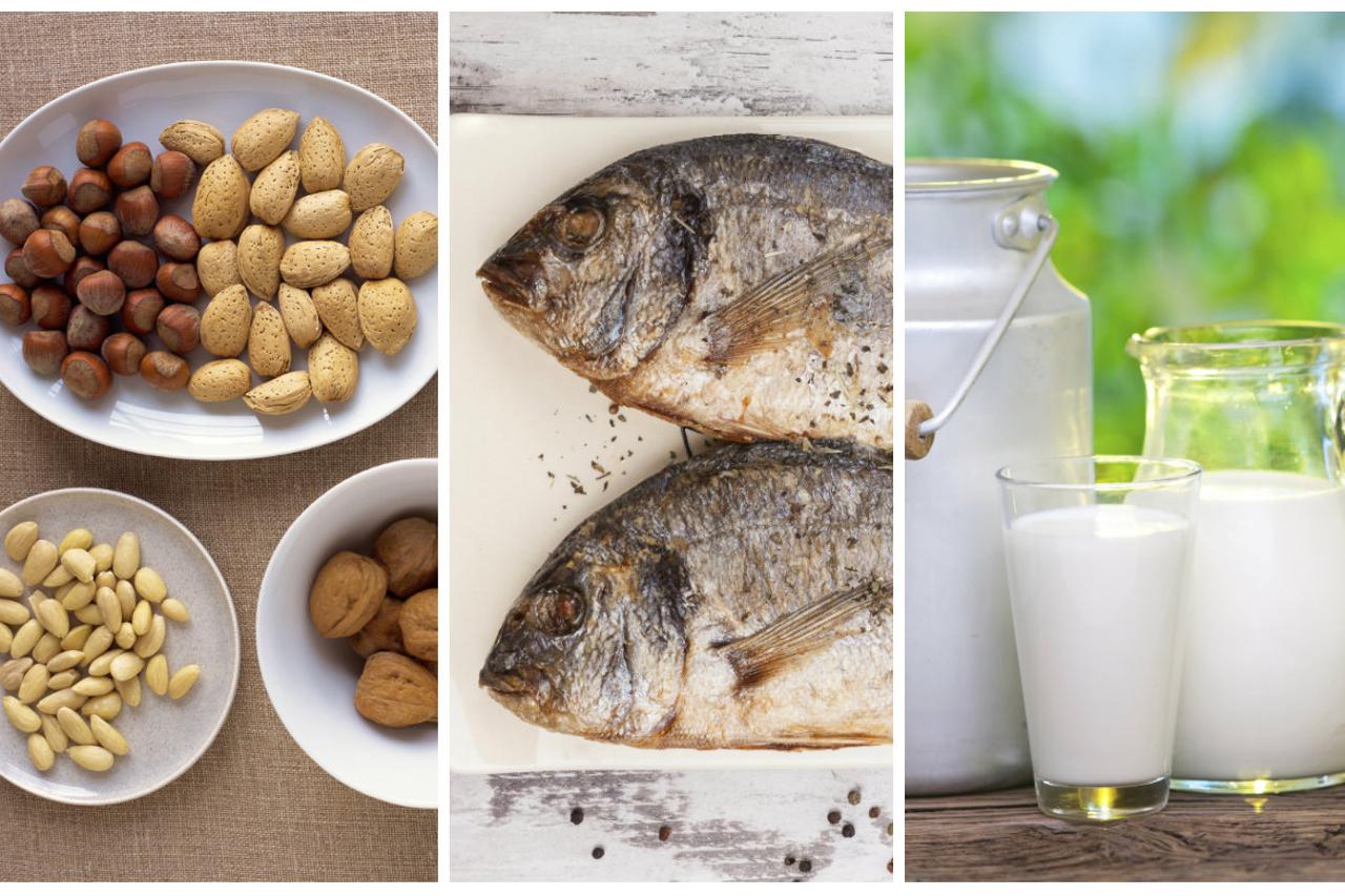 Riba, orašasti plodovi i mlijeko