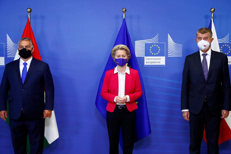Visegrad group meets with EC President Ursula von der Leyen in Brussels