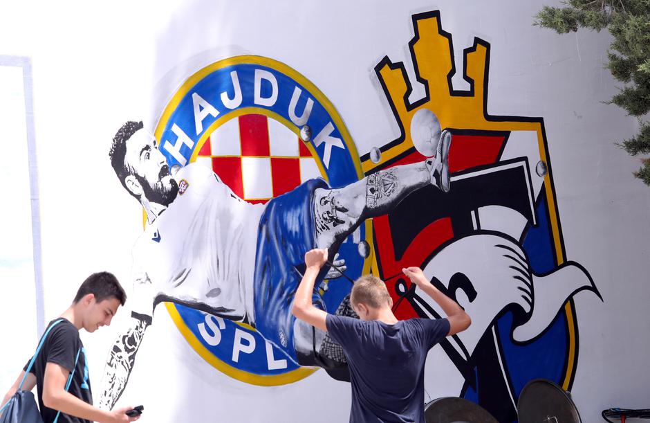 Split: Mural posvećen Hajdukovom igraču Marku Livaji