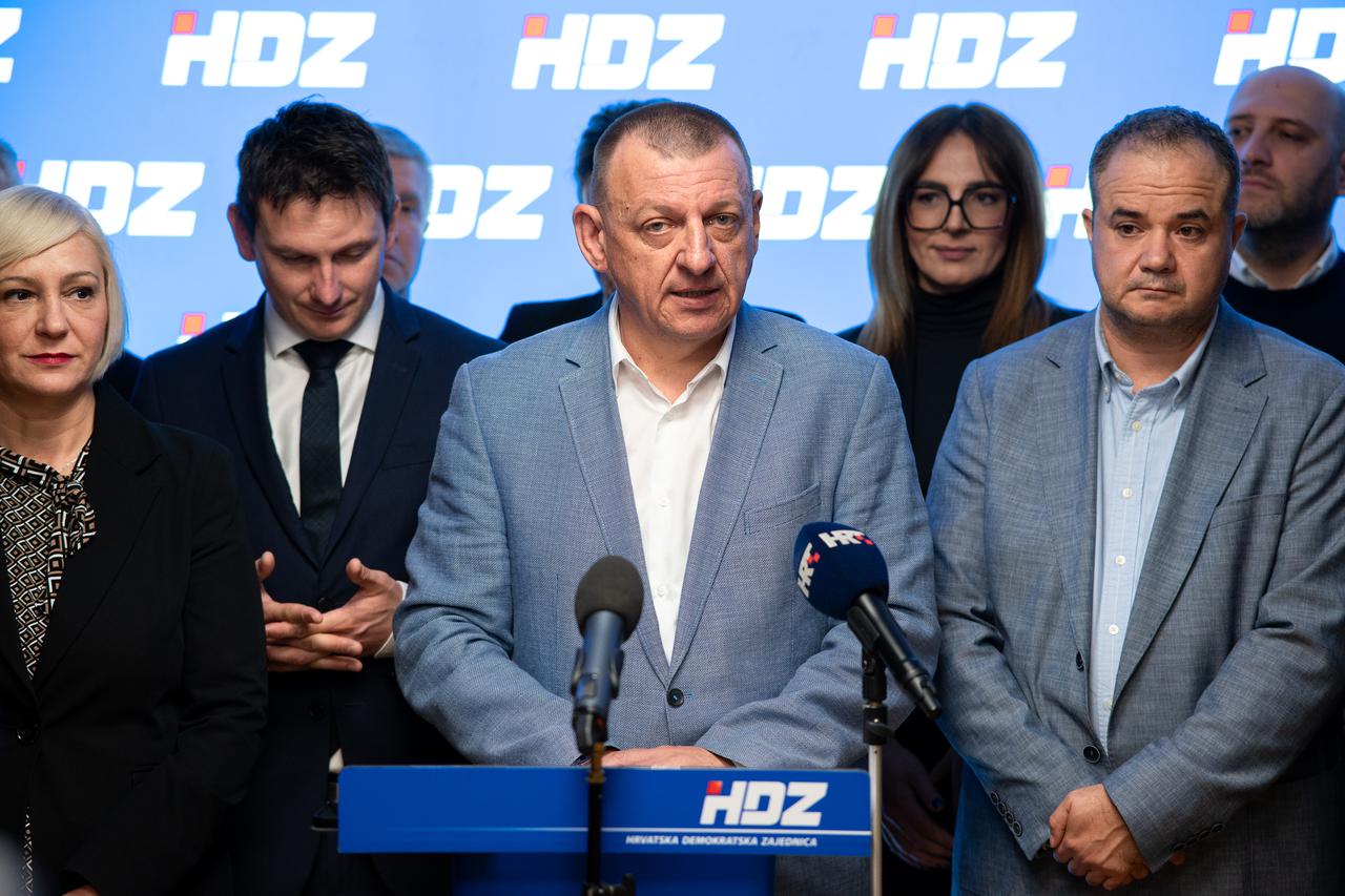 Zagreb: Kandidat za Predsjednika GO HDZ-a Ivan Matijević dao izjavu za medije