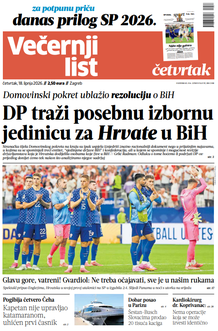 Večernji list naslovnica