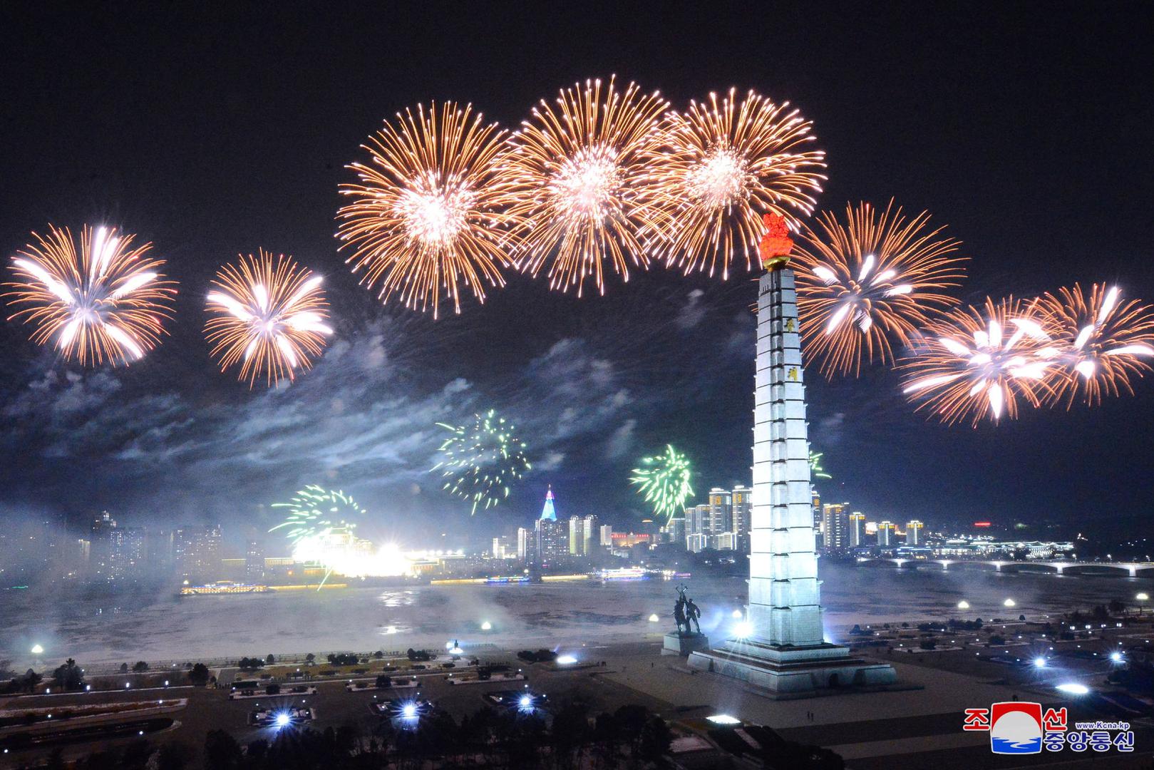 Fireworks to celebrate the 8th Congress of the Workers' Party in Pyongyang Fireworks explode above Kim Il Sung Square in Pyongyang, North Korea January 14, 2021 to celebrate the 8th Congress of the Workers' Party in this photo supplied by North Korea's Central News Agency (KCNA).    KCNA via REUTERS    ATTENTION EDITORS - THIS IMAGE WAS PROVIDED BY A THIRD PARTY. REUTERS IS UNABLE TO INDEPENDENTLY VERIFY THIS IMAGE. NO THIRD PARTY SALES. SOUTH KOREA OUT. NO COMMERCIAL OR EDITORIAL SALES IN SOUTH KOREA. KCNA