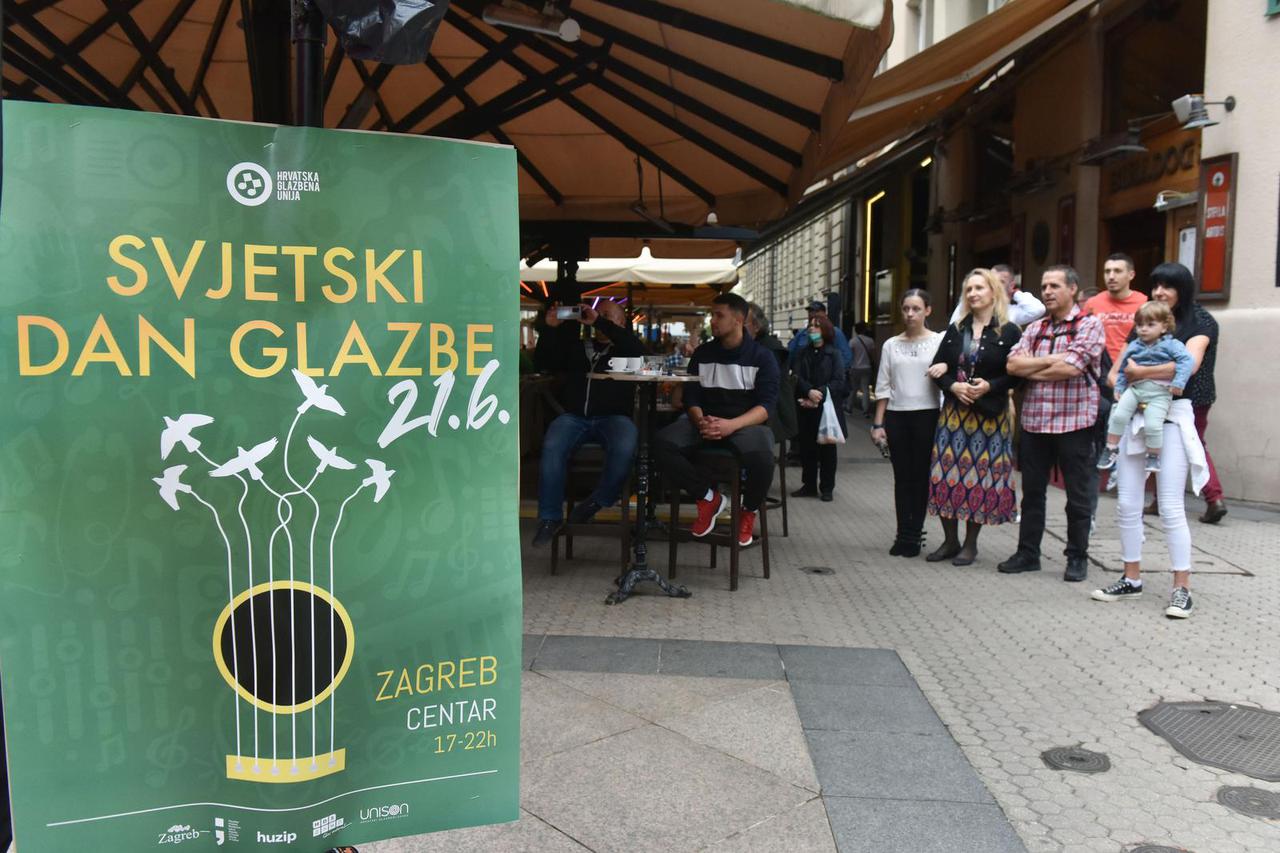 U povodu Svjetskog dana glazbe na glavnim zagrebačkim trgovima održani  mnogi koncerti