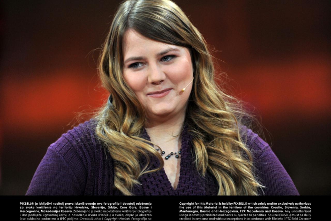 'Kidnap victim Natascha Kampusch appears in the ARD television talk show 'Guenther Jauch' at Gasometer in Berlin, Germany, 17 February 2013. This week's topic is 'Kidnapped  and abused - How succe
