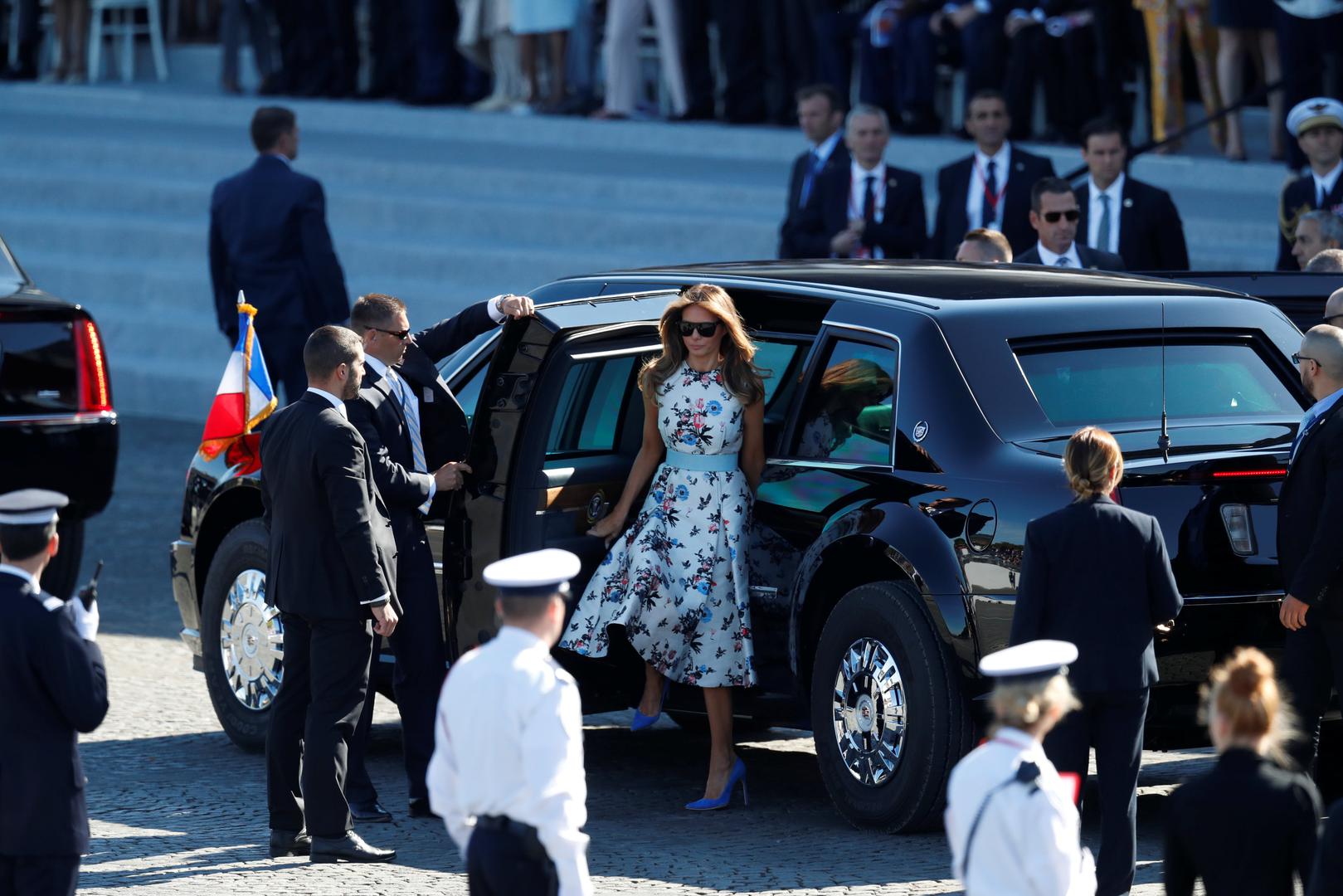 U haljini dizajnera Valentina pojavila se na mimohodu povodom Dana Bastille.  