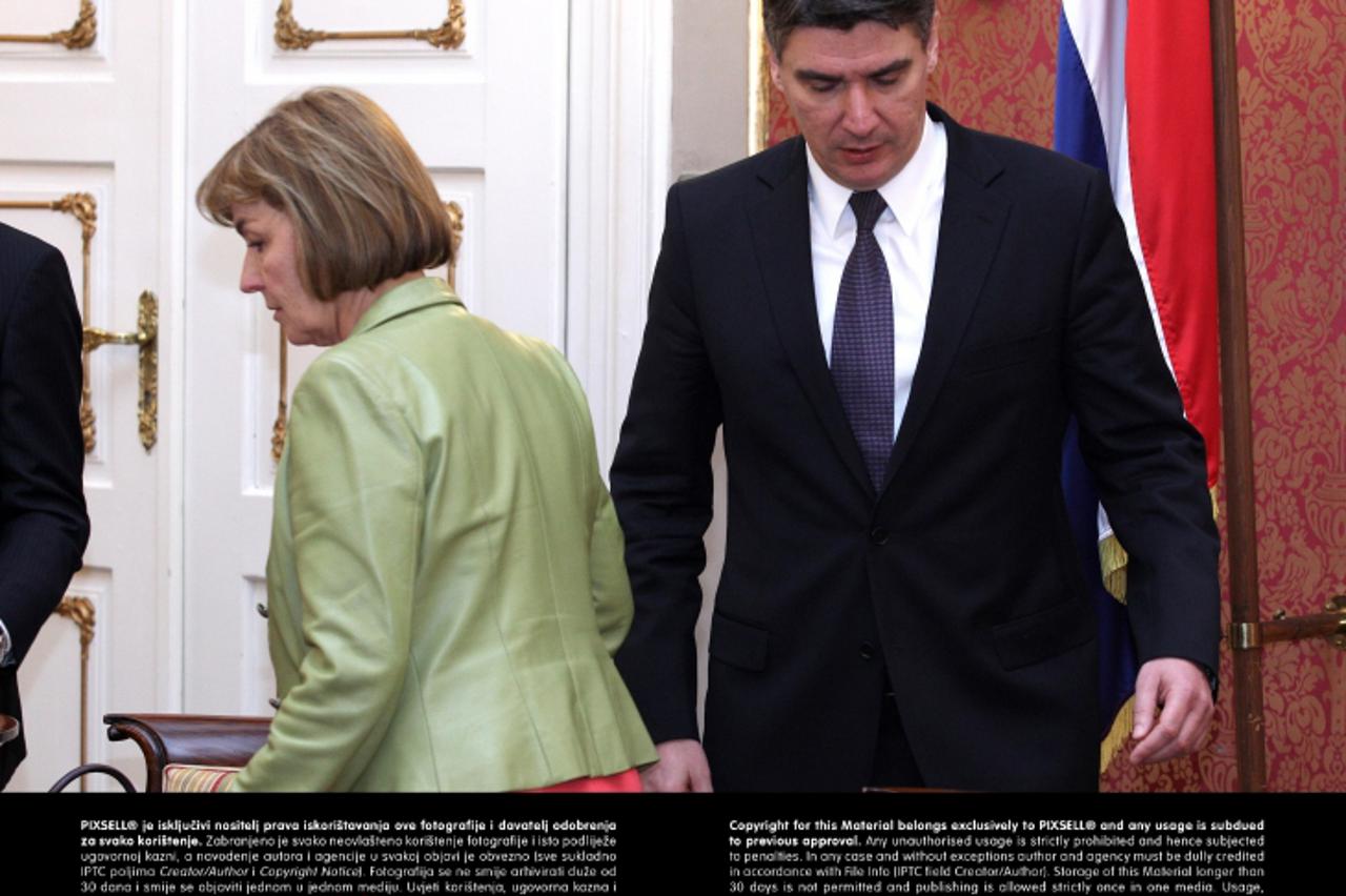 '21.03.2013., Zagreb - U Banskim dvorima je odrzana redovita sjednica Vlade RH kojoj je donesen prijedlog rebalanska proracuna za 2013. godinu Photo: Patrik Macek/PIXSELL'