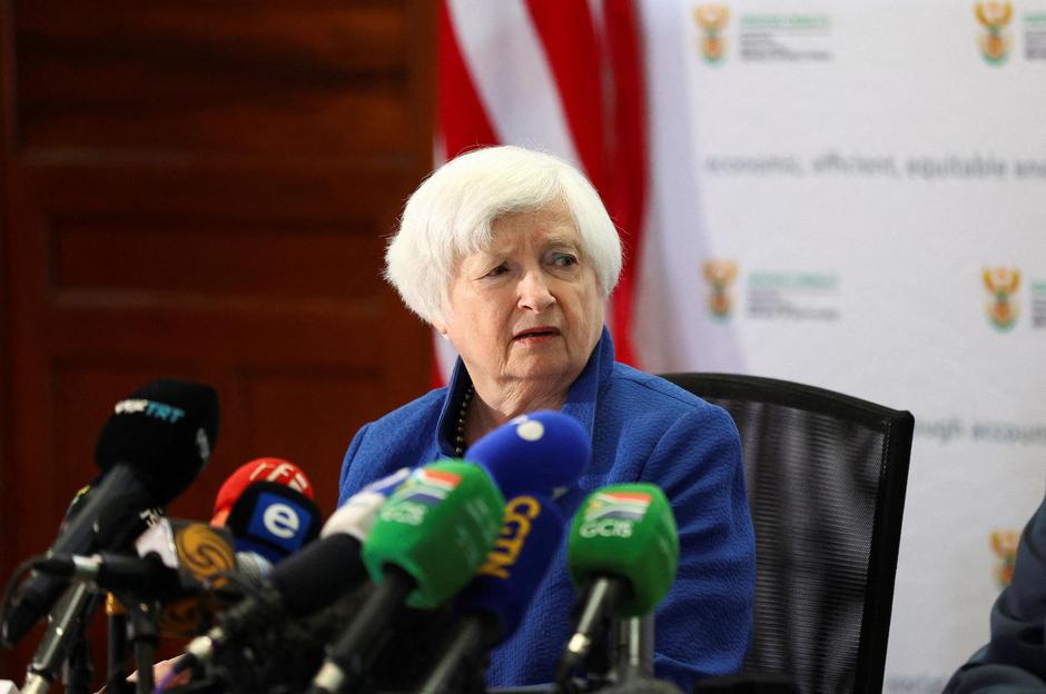 FILE PHOTO: U.S. Treasury Secretary Janet Yellen visits South Africa