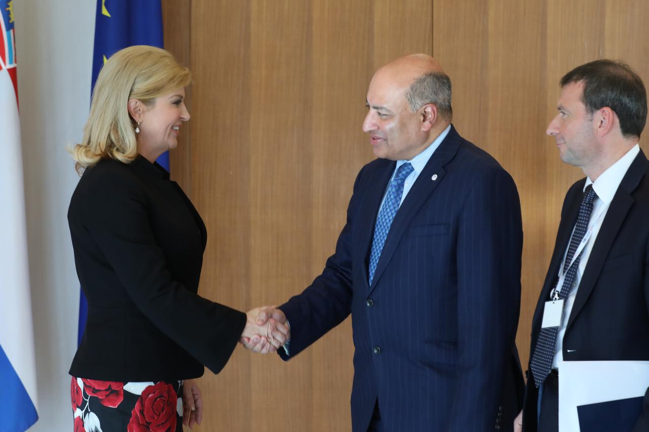 Predsjednica Grabar Kitarović primila predsjednika EBRD-a Sumu Chakrabartia